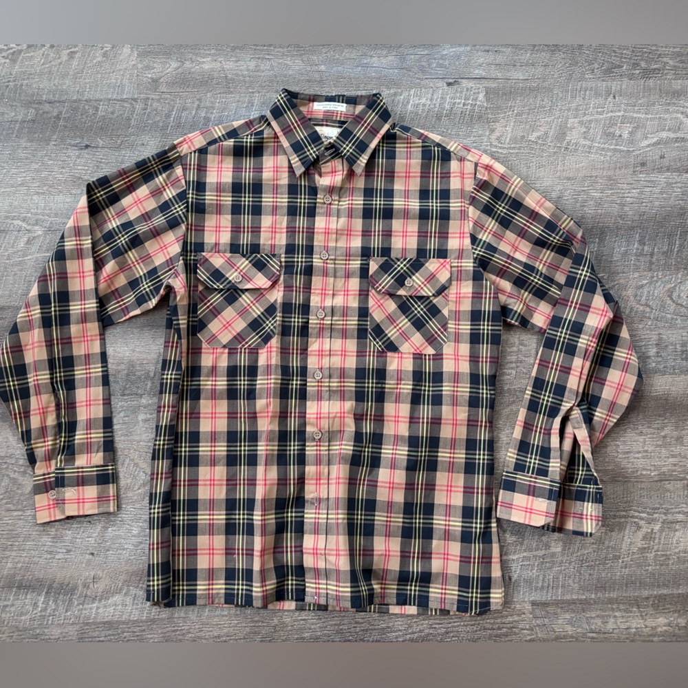 Vintage 80’s Kingsport Plaid Button Up - Medium